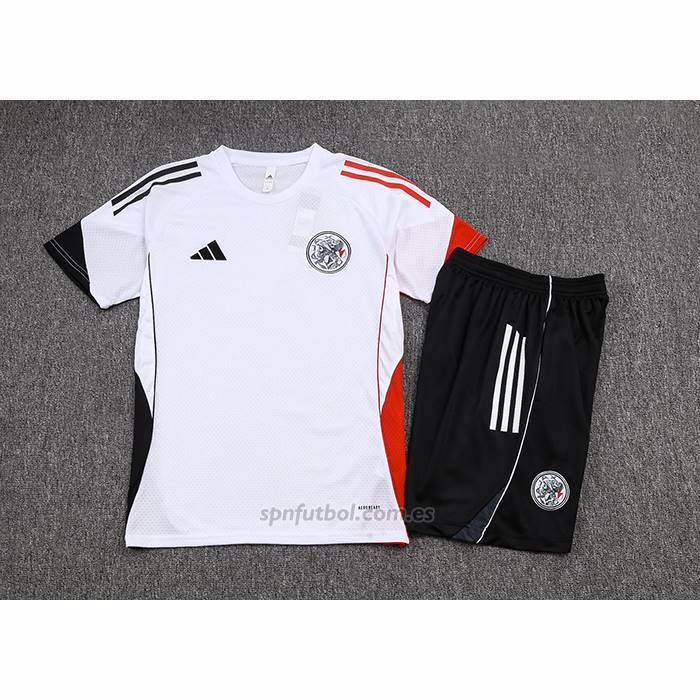 Chandal del Ajax Manga Corta 2025-2026 Blanco - Pantalon Corto